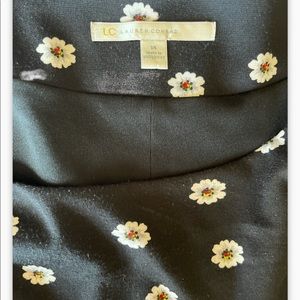 Black with flower print Lauren Conrad dress size 14